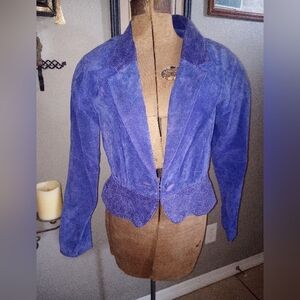 1980's vintage Purple Suede jacket